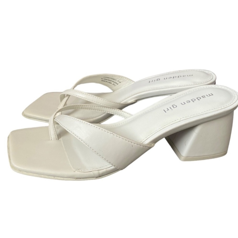Madden Girl “Cherrie” Women's White Heeled Sandals. Size 6